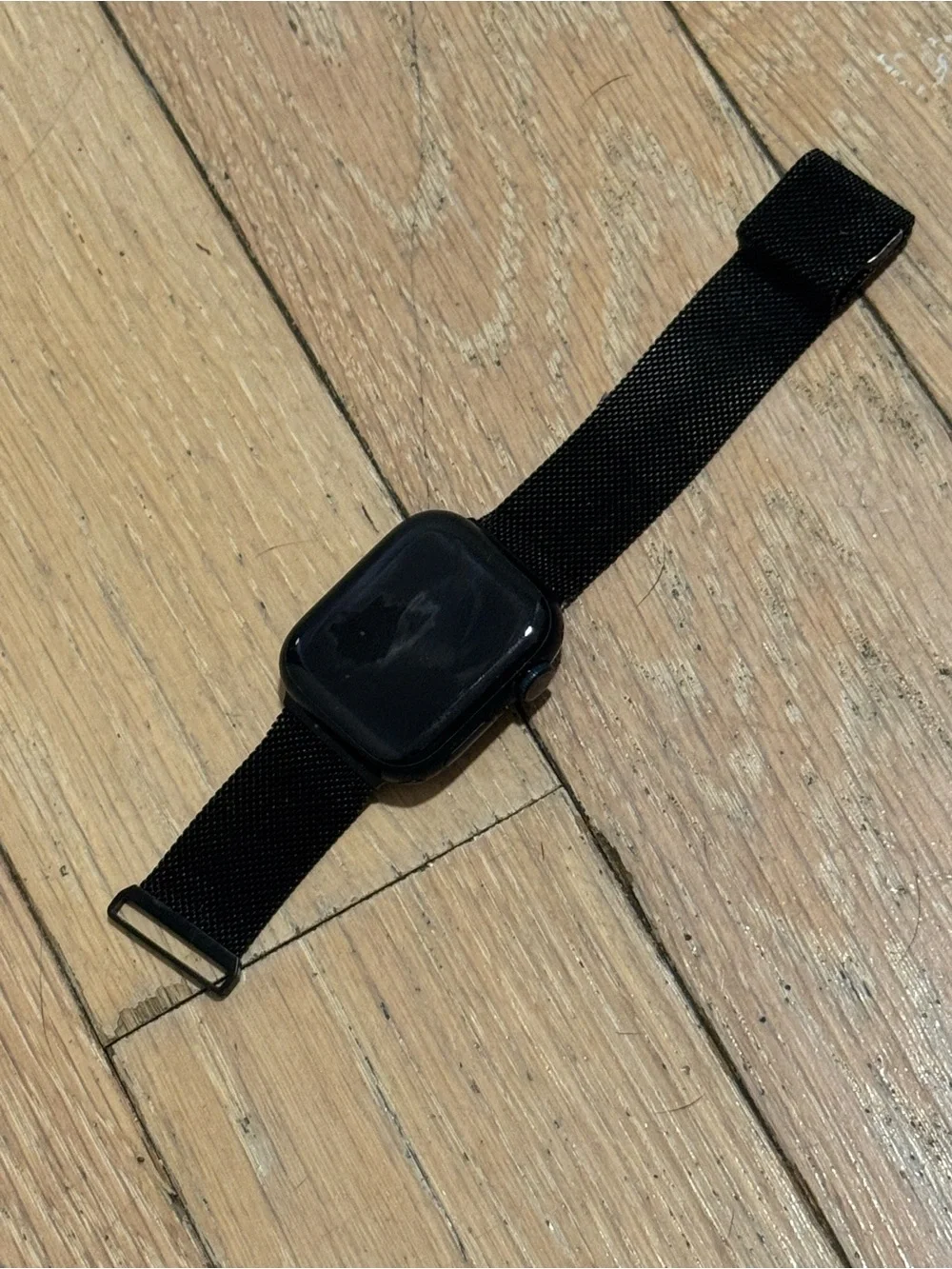 Series 7 41mm Apple Black Smartwatch with Black Mesh Magnetic Band